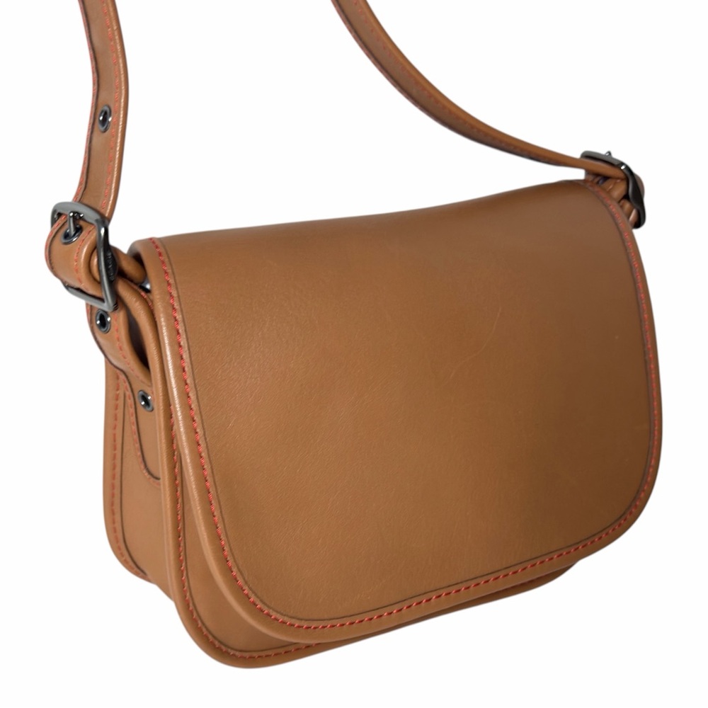 Coach Saddle 18 Tan Glovetanned Leather Crossbody Small Shoulder Bag #57731 - Picture 3 of 16